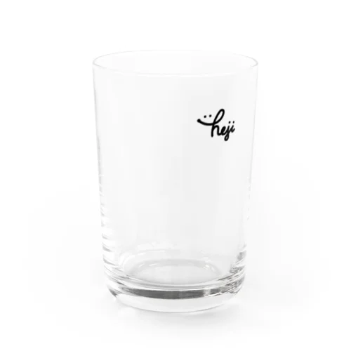 hejiサインロゴ(黒) Water Glass
