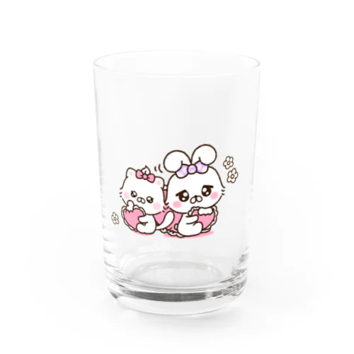 あざかわうさち&ちびねこち♡ Water Glass