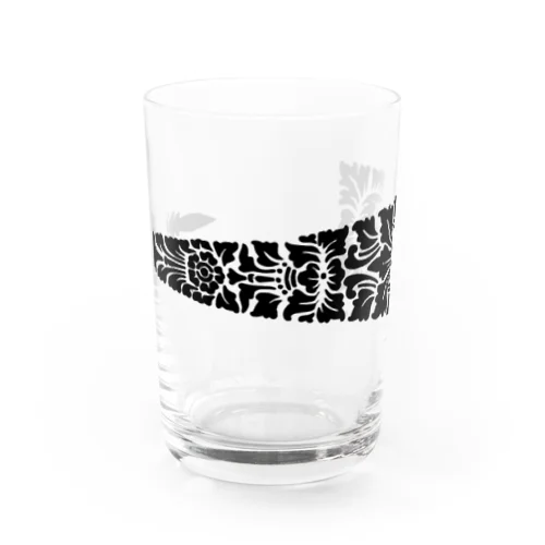 バリ三角ヨコ　黒 Water Glass