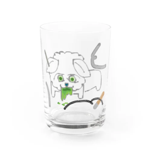 カテキン中毒で嘔吐する犬（大） Water Glass