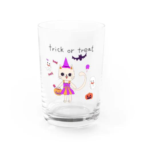 トリック・オア・トリート　ねこ Water Glass