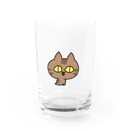 表情豊かなネコちゃん Water Glass