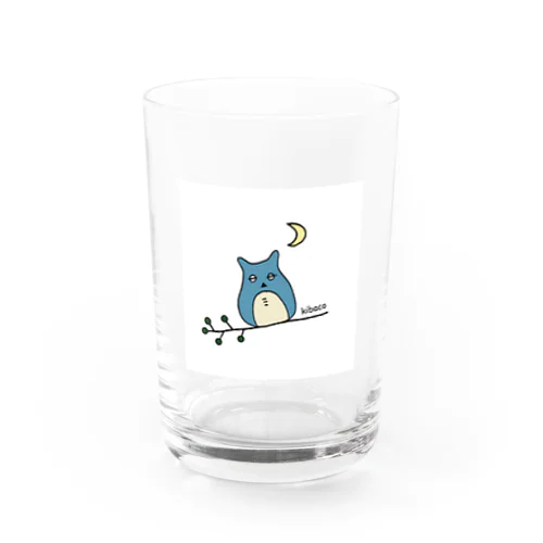 ほーほーさん（blue) Water Glass