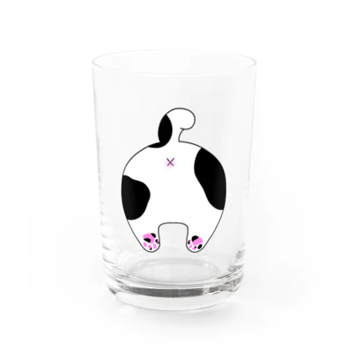 おケツ猫・ブチ柄 Water Glass