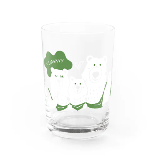 くま親子のランチライム Water Glass