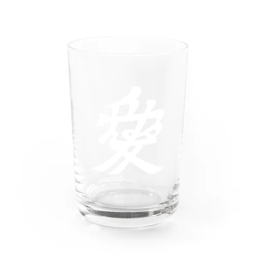 直江兼続/前立て/愛染明王/ホワイト Water Glass