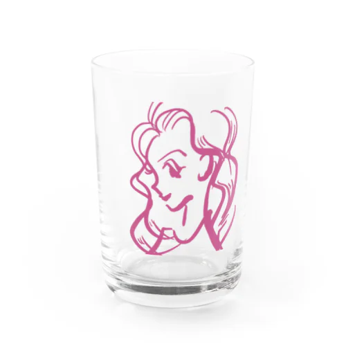 Pink_Girl Water Glass