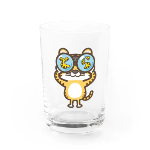 双眼鏡をのぞく寅さん Water Glass