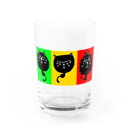 しんごうからーねこちん Water Glass