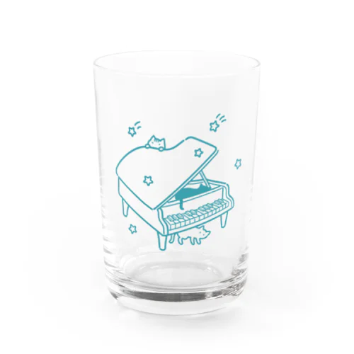 星に願いを　ピアノに猫を Water Glass