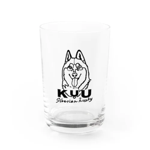 KUUロゴ（Black） Water Glass