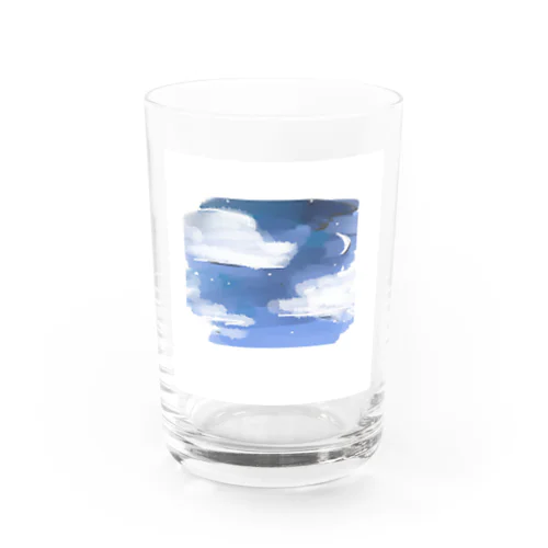 夜空　ふわふわ Water Glass