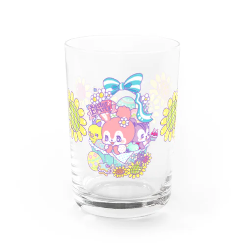 うさもきゅ ひまわりイースター Water Glass