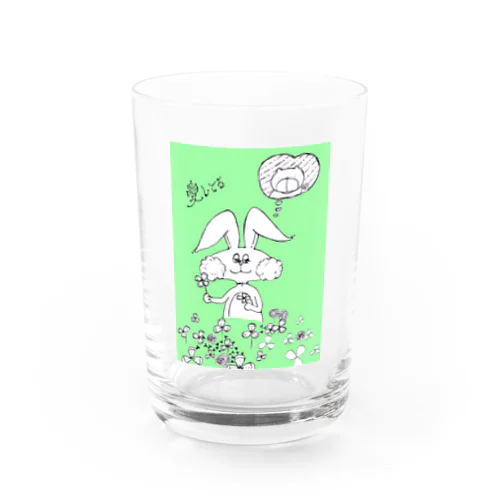 うさ恋★愛してる　クローバー Water Glass