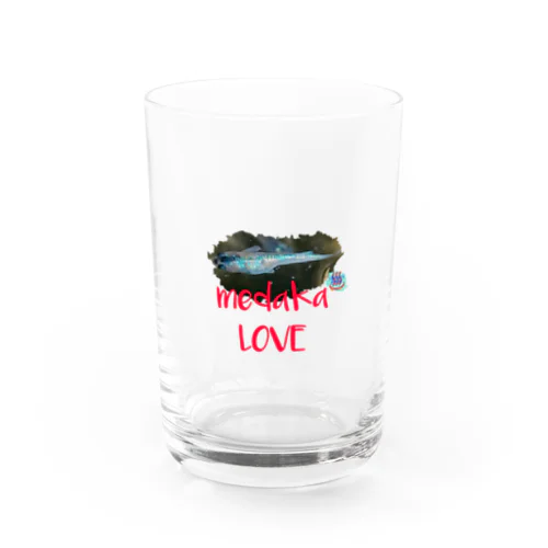 メダカ LOVE(文字入り) Water Glass