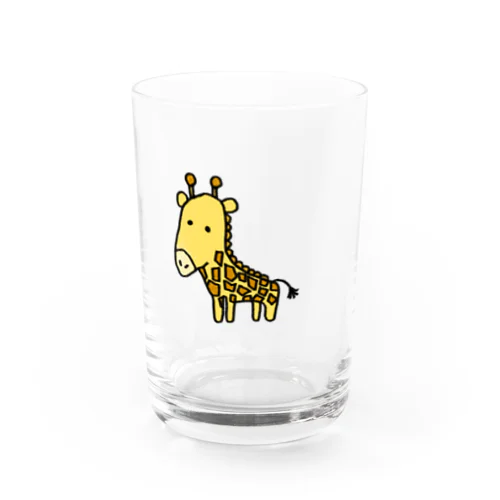 首の短いきりんくん Water Glass