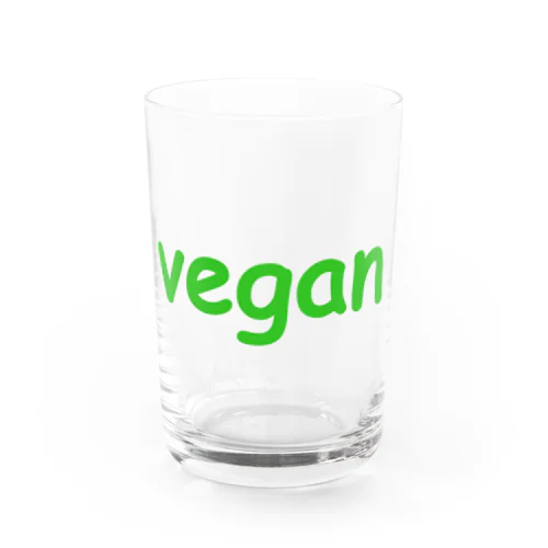 vegan（緑ロゴ） Water Glass