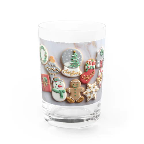 Christmas Cookies. Water Glass