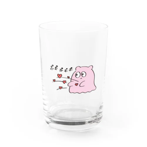 ハートを送るポピー Water Glass