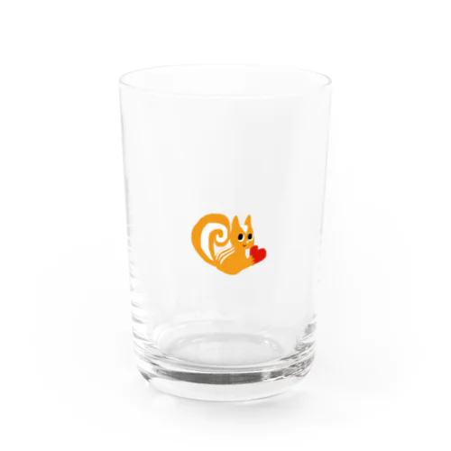 ハートおとどけリスくん Water Glass