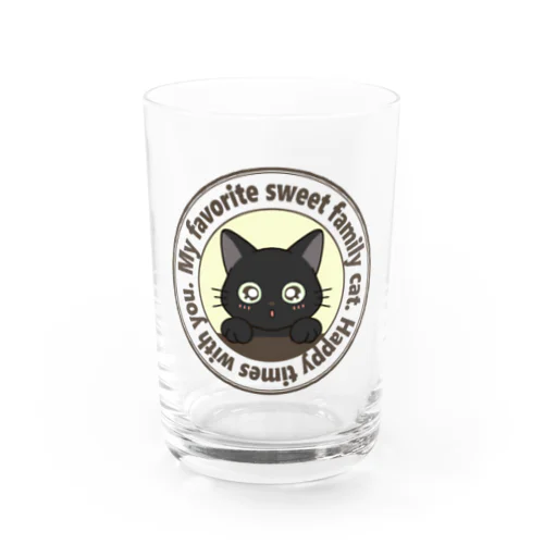 サークルロゴ(黒猫) グラス
