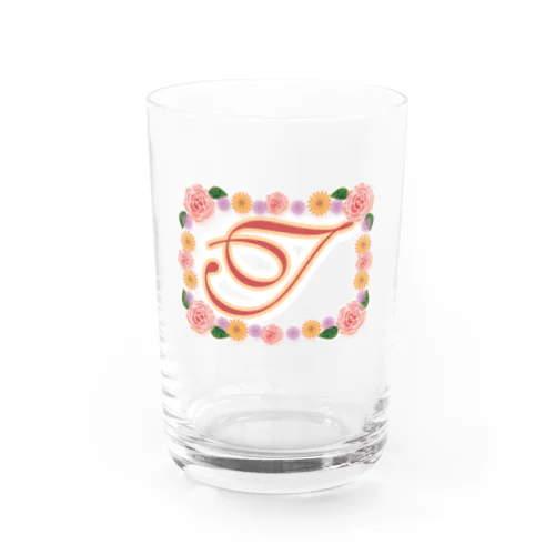 フラワー イニシャル T た行 名前 Water Glass