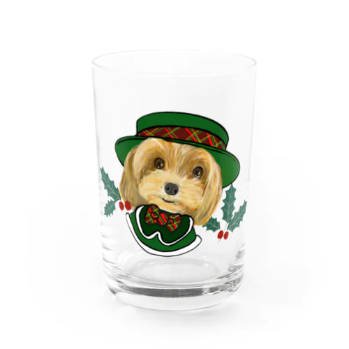 クリスマス🎄🐶 Water Glass