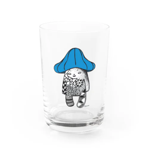 きのこまる（青色） Water Glass