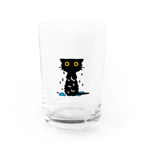 黒猫ケダマのグラス Water Glass