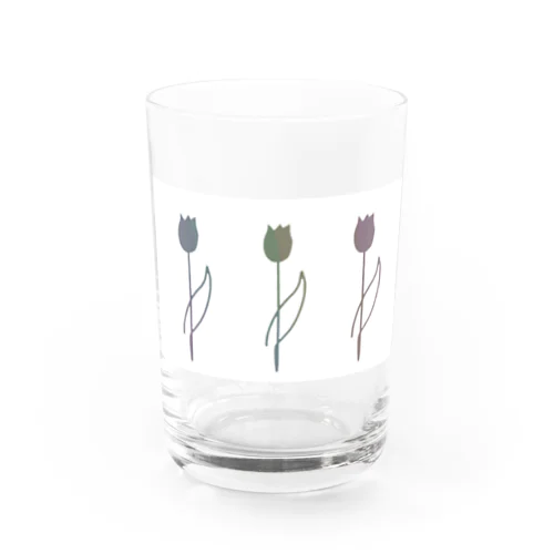 rainbow Flower  Water Glass