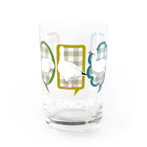 ハクガン５羽 Water Glass