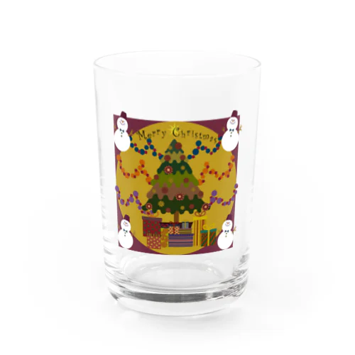Merry Christmas Water Glass