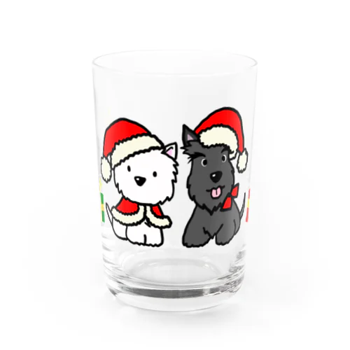 しろいぬルッチー＋くろいぬリア【X’mas限定】 Water Glass