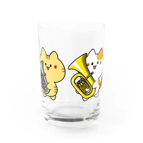 チューバ&ユーフォねこ Water Glass