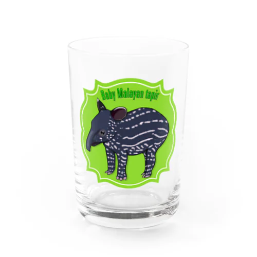 Baby Malayan tapir(マレーバクの子供) Water Glass