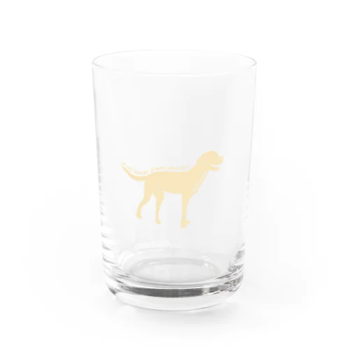 White Labrador  Water Glass