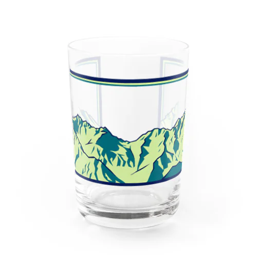 槍穂高連峰B Water Glass