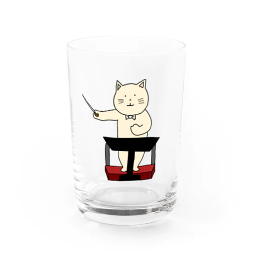 指揮者ねこ Water Glass