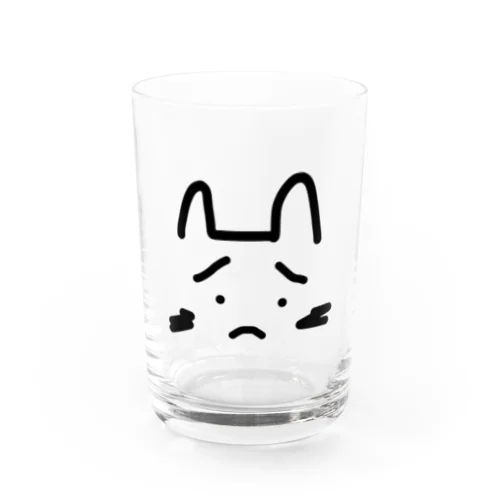猫のゴータロー（困り顔） Water Glass