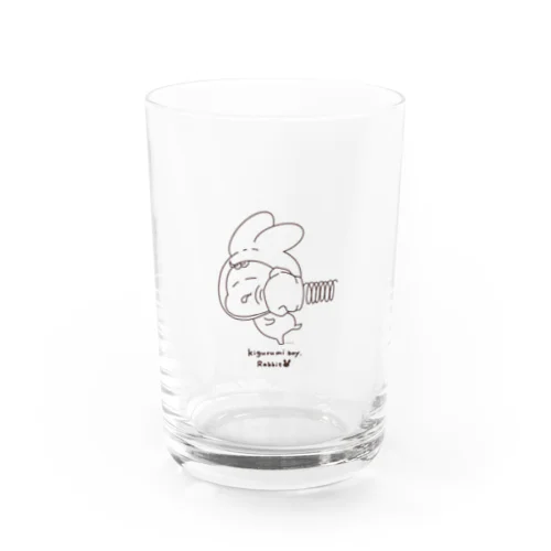 かわいいうさぎのこ Water Glass