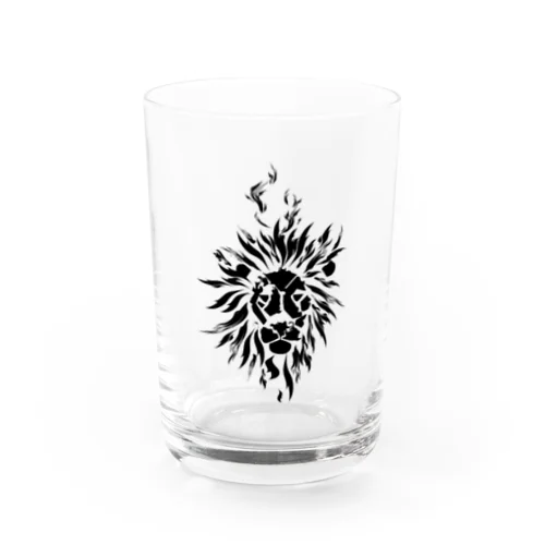 燃えるライオン Water Glass