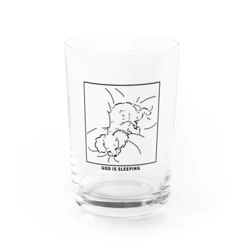 寝ているトイプードル Water Glass