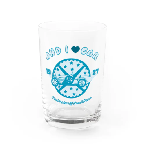 アンドアイラブカー　ブルー Water Glass