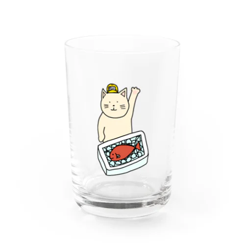 魚市場ねこ Water Glass