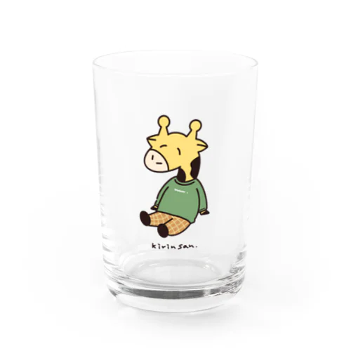 ひと休み中のきりんさん Water Glass