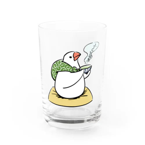 一息いれるふろしき文鳥 Water Glass