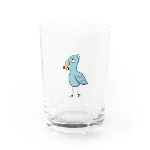 魚くわえたトリトッリ Water Glass