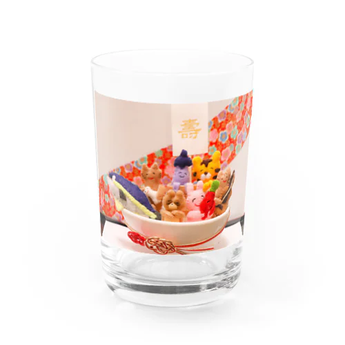 七福ぬいぐるみのグラス Water Glass