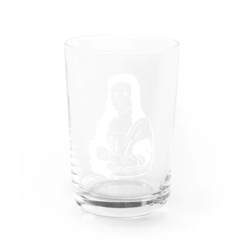 モナリザ【白プリント】 Water Glass