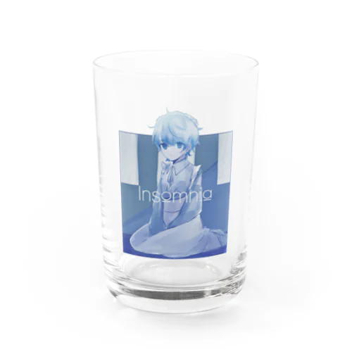 order maid / blue Water Glass